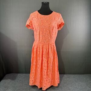 Long Tall Sally Orange Puff Sleeve Midi Dress